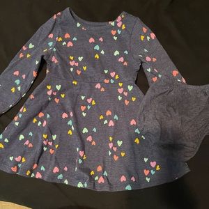 Long sleeve colorful heart dress with bloomers